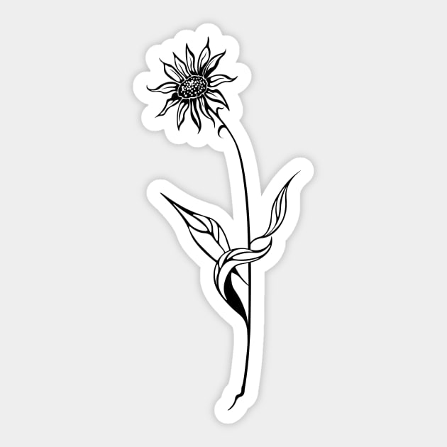 Line Art Flower Sticker by masha